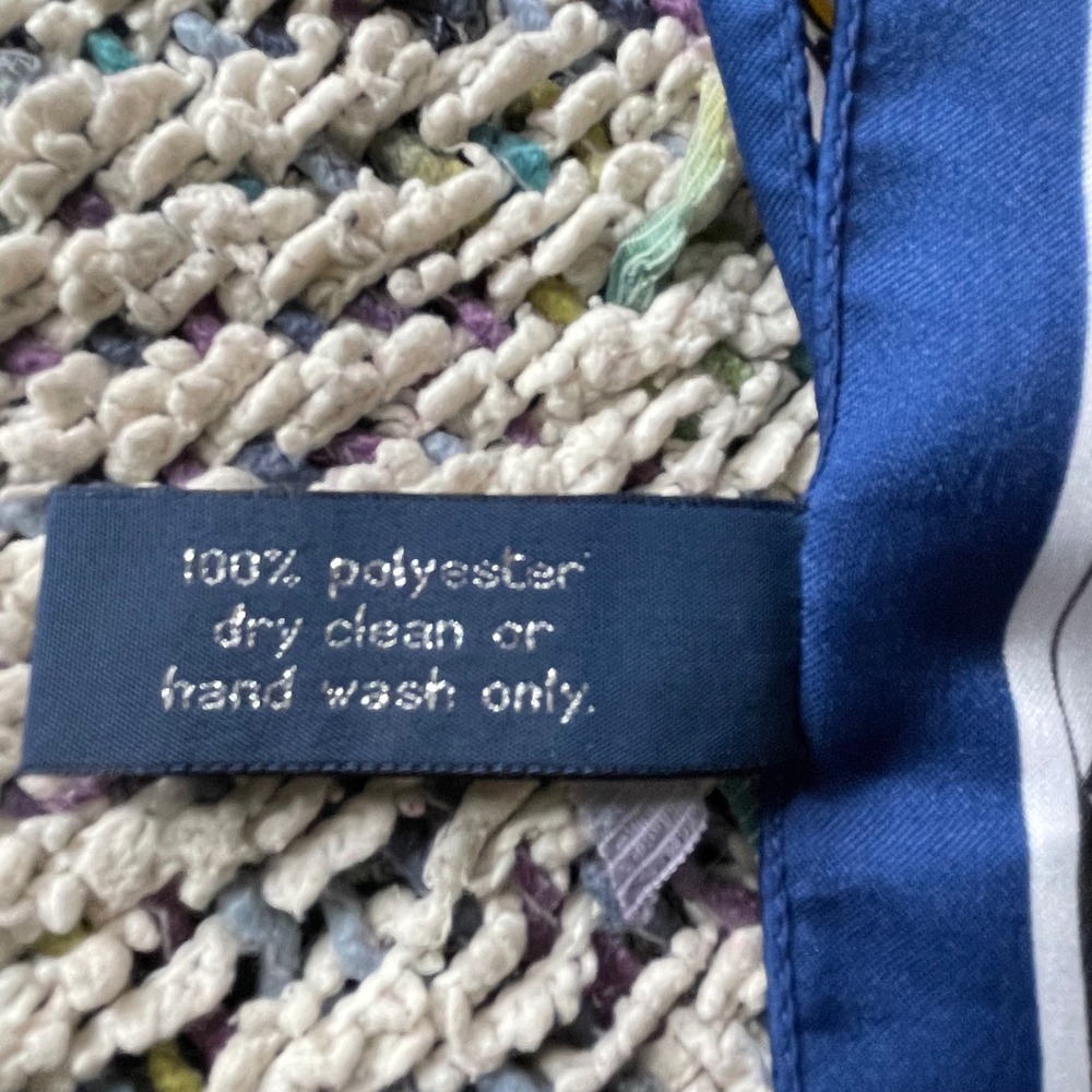 Jafra Cosmetics Scarf Temps Fugit Adorisse Italian Iverson Designer Blue Vintage - Picture 10 of 12